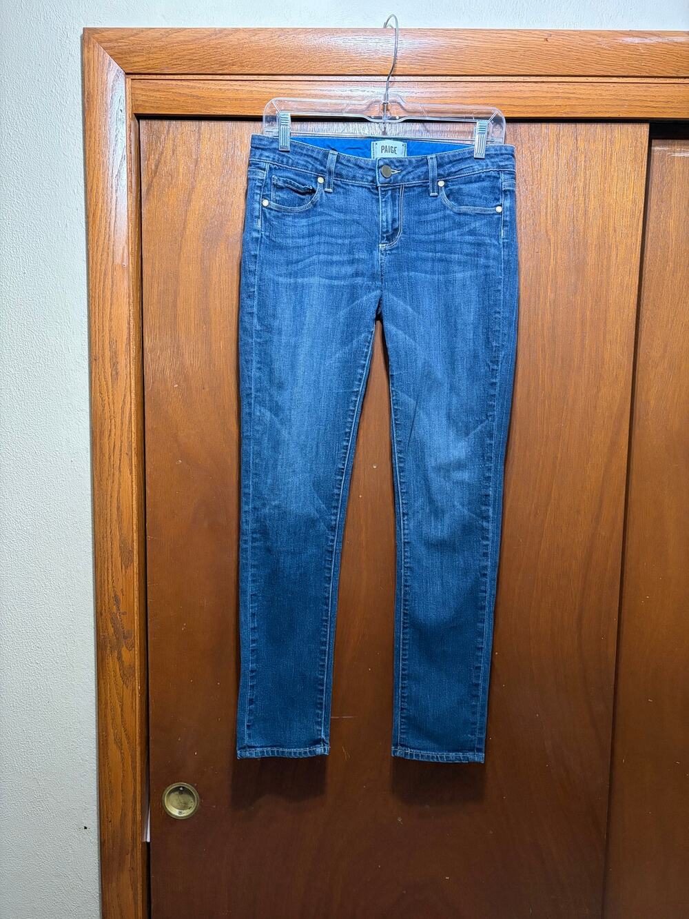 PAIGE Skyline Skinny Jeans Womens 25 Medium Wash Stretch Denim
